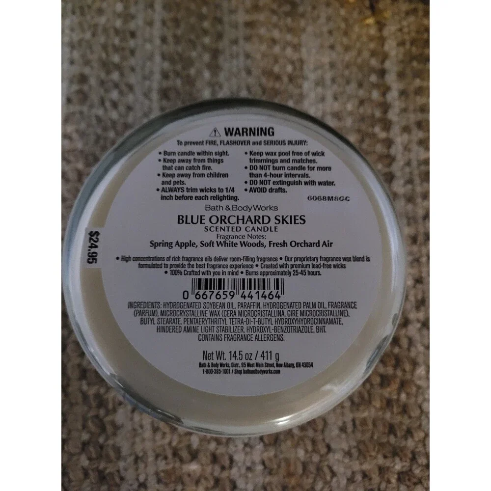 Blue Orchard Skies - Bath and Body Works 3-wick Candle